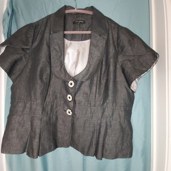 Cropped black blazer - Picture 6 of 9